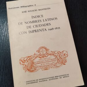 Índice de Hombres Latinos de Ciudades con Imprenta
