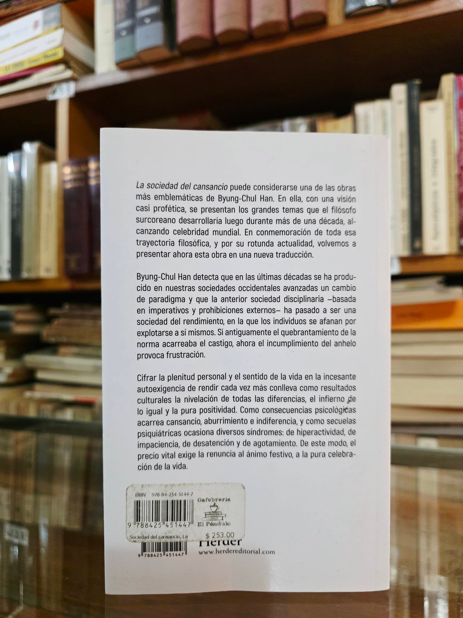La sociedad del cansancio, Chul-Han, Herder - Image 2